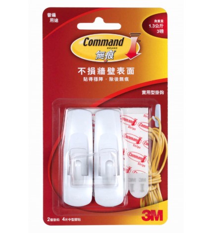 美國 3M™ 中型掛勾(3磅)2個装
