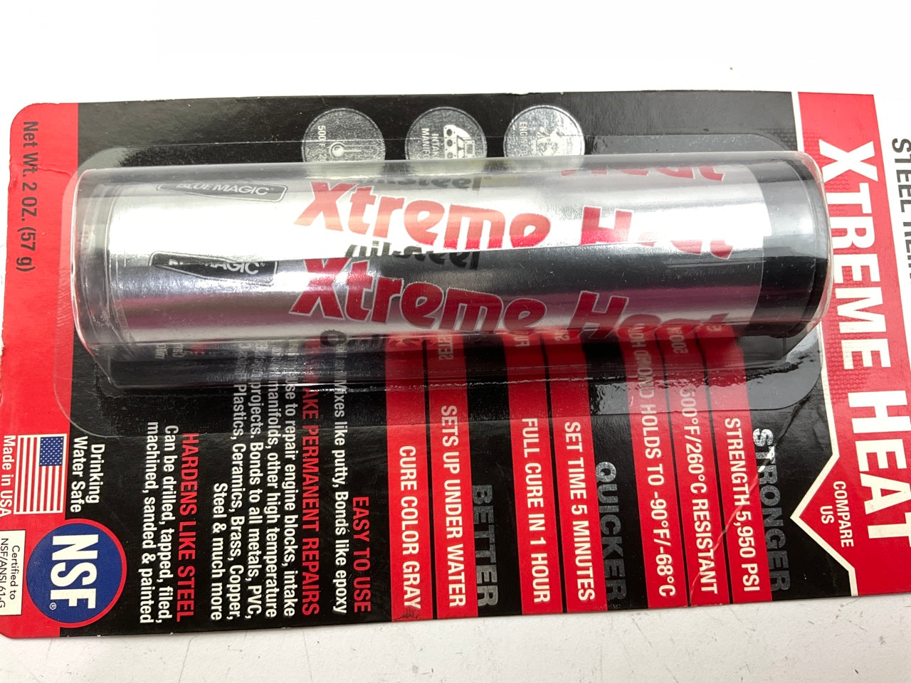 美國BLUE MAGIC 耐高溫混合鋼膠 -灰色