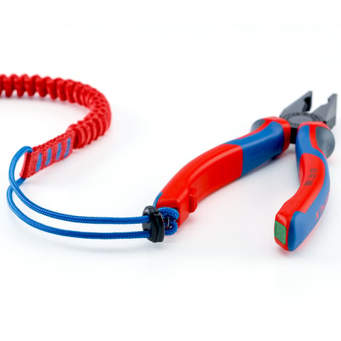 德國KNIPEX平咀鉗紅藍柄