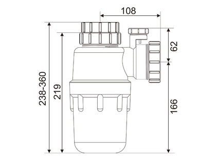 Kims 2" 樽型防啜力膠格氣