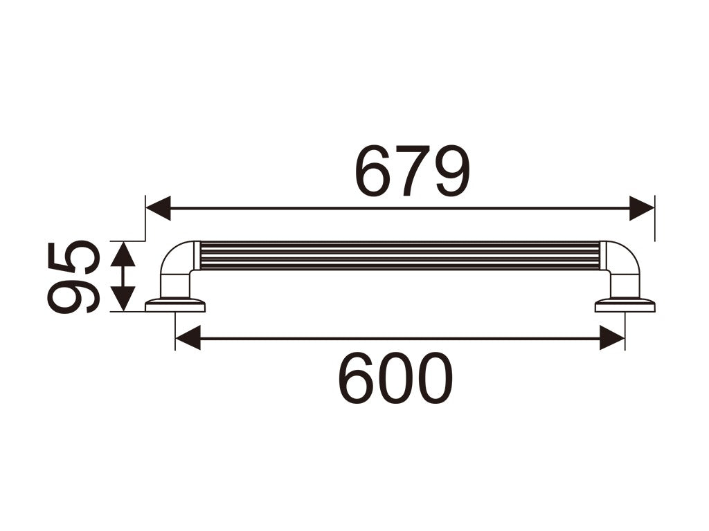 Kims 38mm x 600mm 防滑膠扶手