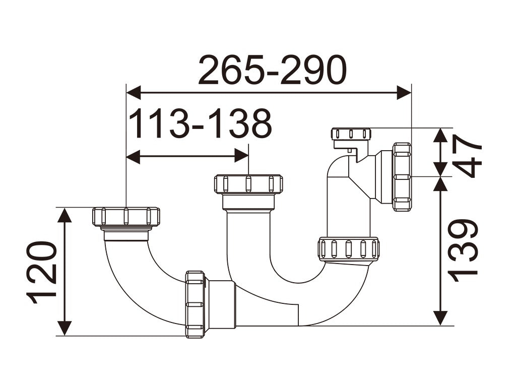 Kims 1-1/2"x 1-1/4" W型防吸力膠格氣