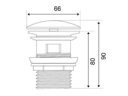 Kims 1-1/4" x 3"高 有吼闊面扲掣去水