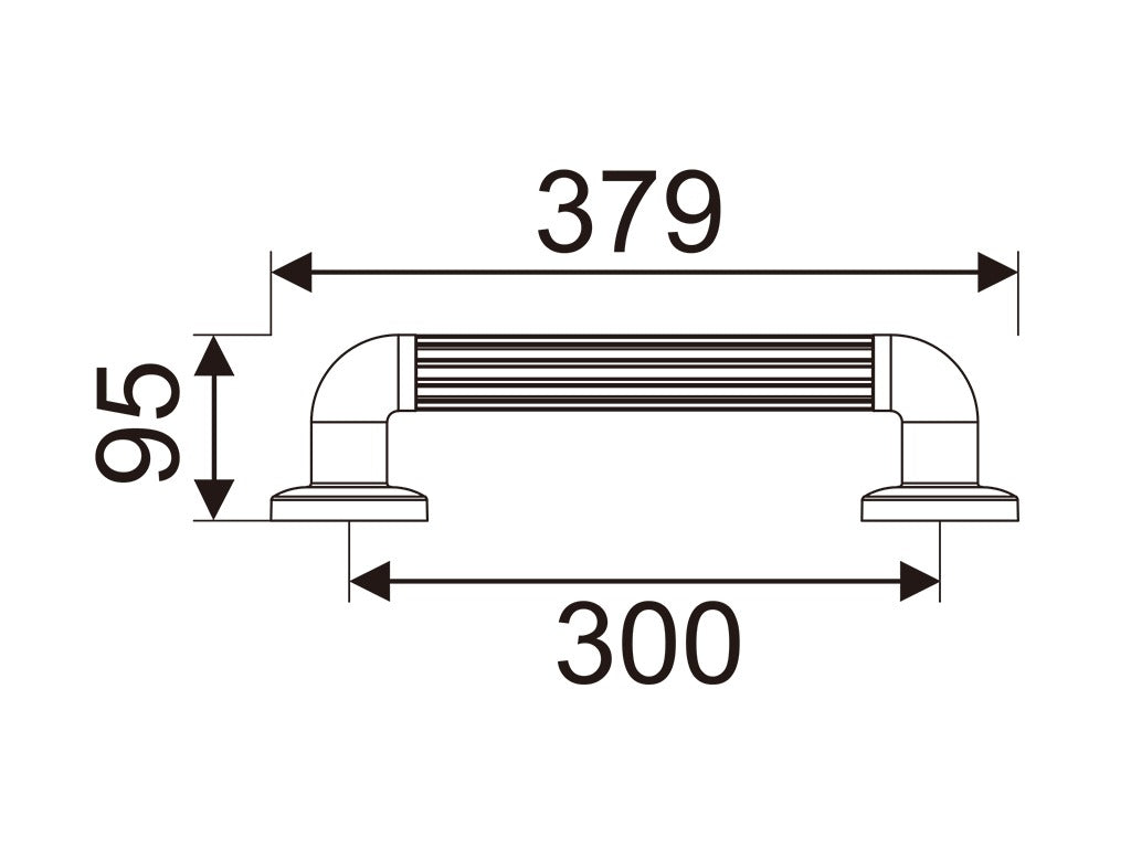 Kims 38mm x 300mm 防滑膠扶手