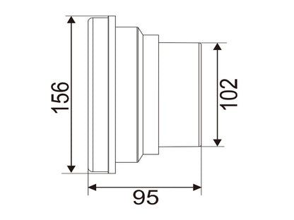 Kims 100mmx4寸直駁咀