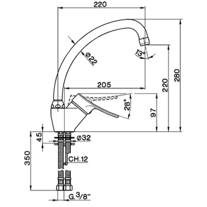 永嘉樂-MI-803C冷熱水廚房龍頭