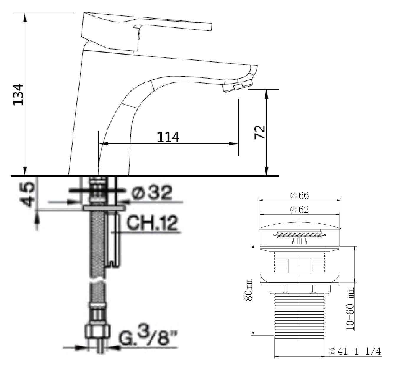 永嘉樂-MA-802E冷熱水面盆龍頭